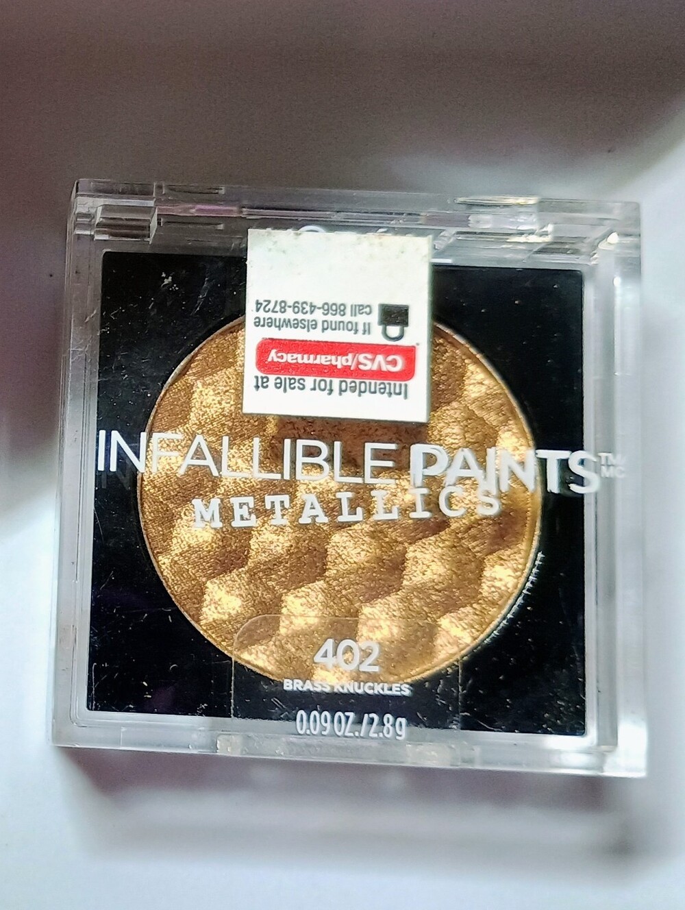 3 x L'Oréal Paris Infallible Paints Eyeshadow Metallics 402 Brass Knuckles